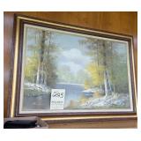 Oil on Canvas framed painting