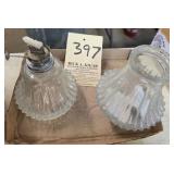 Clear Glass Oil Lamp and empty sno globe