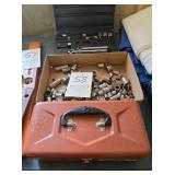 sockets, ratchets and tackle box