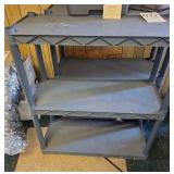 2 plastic shelf units