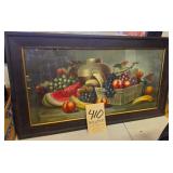 Framed print signed Hadland