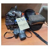 2 Olympus Cameras.....1 digital w/cases