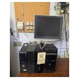 computer towers and Monitor