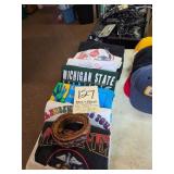 7 t shirts and leather belt