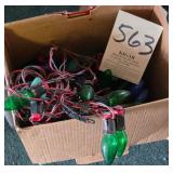 box of vintage christmas lights