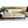 Wood Frame Floral Fabric Couch 80" x 32" x 34"