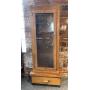 Wood and Glass Gun Cabinet 29.75" x 13" x 72"