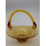 Amber glass baskets