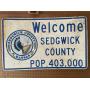 Welcome to Sedgwick County Metal Sign 48" x 30"