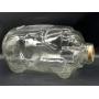 Large Vintage Glass Piggy Bank Jar with Cork 19"