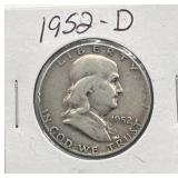 1952-D Franklin Half Dollar