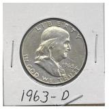 1963-D Franklin Half Dollar