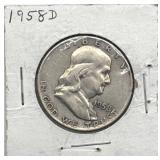 1958-D Franklin Half Dollar