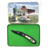 John Deere Smith & Wesson Knife in Tin 2.75ï¿½