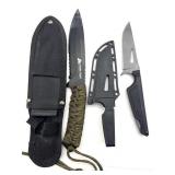 (2) Fixed Blade Knives with Sheaths 4.5ï¿½ Blade