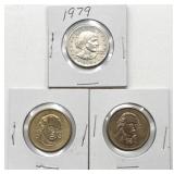 1979 Susan B. Anthony Dollar and (2) Presidential