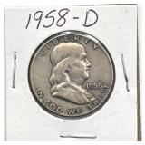 1958-D Franklin Half Dollar