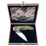 Navy Collector Knives Knife in Wood Box - piece