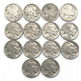 (14) 1935-37 Buffalo Nickels