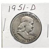 1951-D Franklin Half Dollar