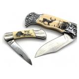 Sabre Retriver Folding Knife and Deer Made in