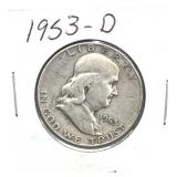 1953-D Franklin Half Dollar