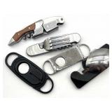 Cigar Cutters, Bar Tool, and Folding Camping