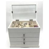 Jewelry in Jewelry Box- box is 11" x 7" x 9"