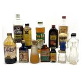 Antique and Vintage Glass Bottles 9" Tall and