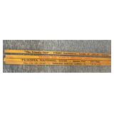 (4) Vintage Square Advertising Yard Sticks