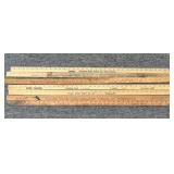 (7) Vintage Advertising Yard Sticks : Firestone,