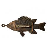 Vintage Fish Shaped Metal Souvenir Thermometer