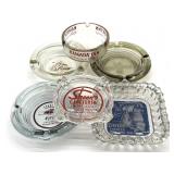 Vintage Souvenir and Hotel Glass Ashtrays :