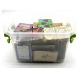 Playing Cards in Plastic Box- box is 11" x 8" x