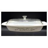 Pyrex Golden Honeysuckle Casserole Dish with Lid