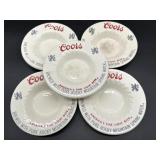 Vintage Coors Ceramic Ashtrays 6" - cracks and