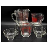 Glass Measuring Cups and Glass Jar Funnels-