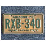 1973 Arizona License Plate