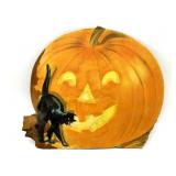 Vintage Halloween Jack-O-Lantern Die Cut 9.5" x
