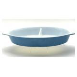 Pyrex Blue Divided Dish 1 1/2 QT - 12.5" x 8.5" x