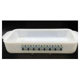 Swiss Chalet Milk Glass Casserole Dish 12" x 6.5"
