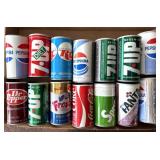 Vintage Pull Tab Soda Cans : Dr. Pepper, 7Up,