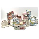 Vintage Ceramic Nursery Planters 7" Tall and
