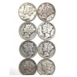 (8) Mercury Dimes