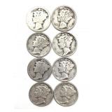 (8) Mercury Dimes