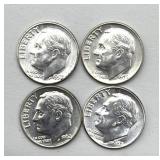 (4) 1957-1962 Roosevelt Dimes