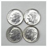 (4) 1957-1958 Roosevelt Dimes