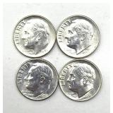(4) 1957-1958 Roosevelt Dimes