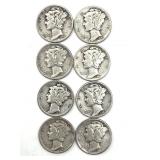 (8) Mercury Dimes