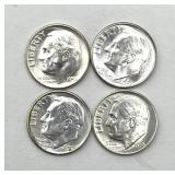(4) 1957-1958 Roosevelt Dimes